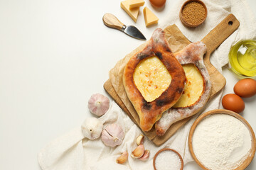 National Georgian cuisine food, flour product - Khachapuri