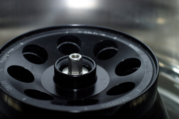 Centrifuge, rotor and axle.