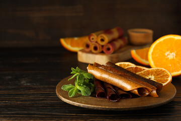 Concept of tasty and sweet food - pastille