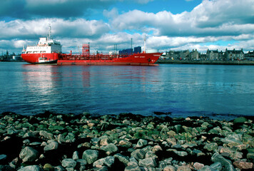 Oil terminal harbour - view from Tory - Abderdeen - Scotland - UK © Collpicto
