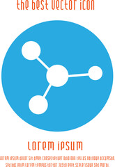 Social network connection simple isolated vector icon EPS 10.