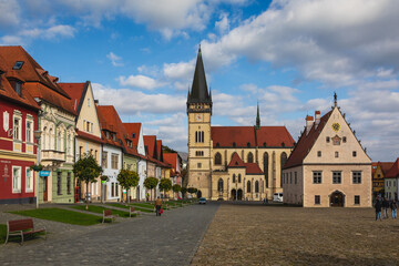 In the historic centre of Bardejov