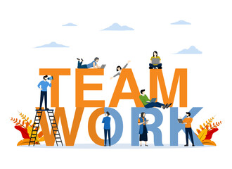 the business concept, said entrepreneur mutual cooperation to build teamwork, the concept of teamwork or jointly building a business or towards a goal. construction business project, abstract graphic 