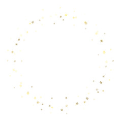 Golden sparkle circle border frame