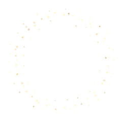 Golden sparkle circle border frame