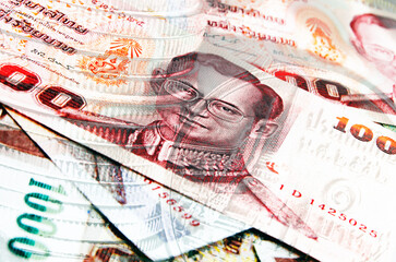 Naklejka premium Thailand money background 