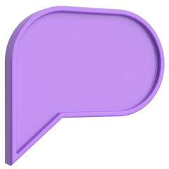 Speech bubble. Chat bubble. 3D illustration.