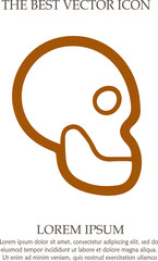 Skull vector icon eps 10.