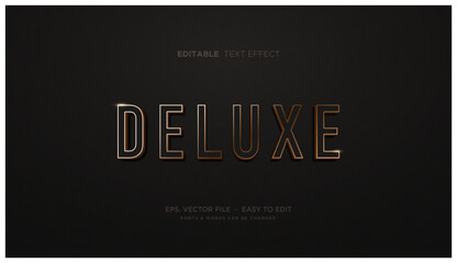 Elegant gold editable text effect