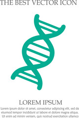 Dna vector icon eps10. Genetic symbol illustration.