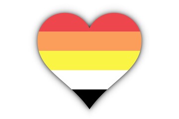 Bandera Lithsexualidad en corazón