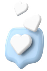 Like button. Like icon. 3D illustration.