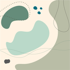 Background design with floral and hand drawn organic shapes textures. Abstract minimal trendy style wallpaper. Vector illustration.