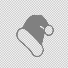 Christmas hat vector icon eps 10. Simple isolated pictogram.