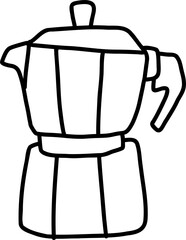 Moka pot hand draw
