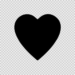 Heart vector icon eps 10. Valentine symbol. Simple isolated pictogram.