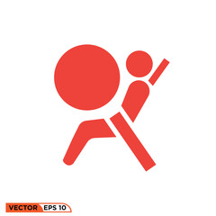 Icon vector graphic of AIRBAG WARNING