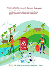 People sorting garbage. Men and women separate waste and throwing trash into recycling bins. Ecology Secondary use of garbage sorting,waste separation.