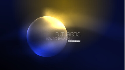Circles with bright neon shiny light effects, abstract background wallpaper design