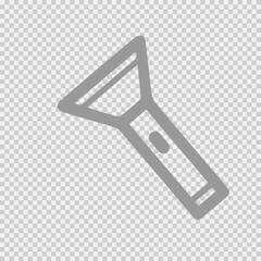 Torch icon vector icon eps 10. Flashlight simple isolated pictogram.