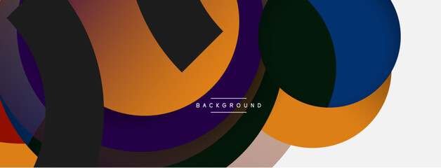 Creative geometric wallpaper. Minimal abstract background. Circles composition vector illustration for wallpaper banner background or landing page