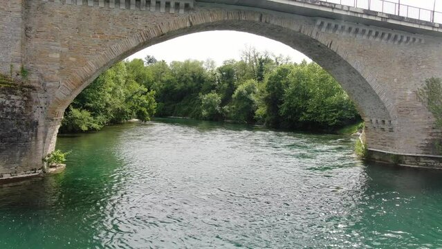 old bridge over the river