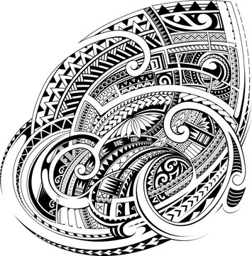 Polynesian style design. Good for tattoo and print stickers