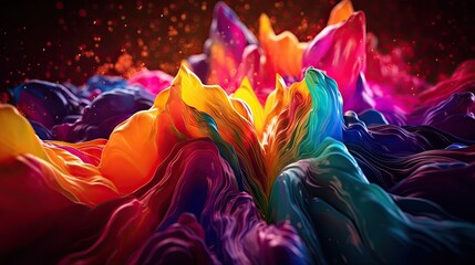 Obraz na płótnie Canvas Abstract colorful paint splash for background. Generative AI