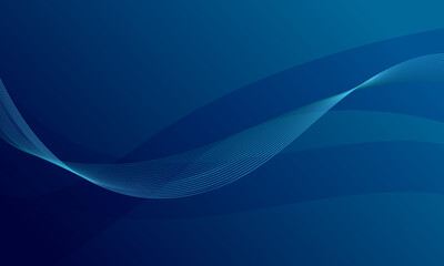blue lines curve wave with soft gradient abstract technology background