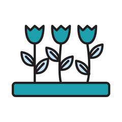 Filled Line FLOWER GARDEN design vector icon design vector line icon svg