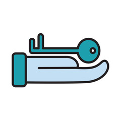 Filled Line KEY OF SUCCESS design vector icon design vector line icon svg