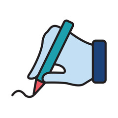 Filled Line HANDWRITING design vector icon design vector line icon svg