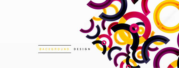 Colorful circle abstract background with vibrant and eye-catching design that incorporates a variety of different shades and hues creating a swirling, dynamic effect