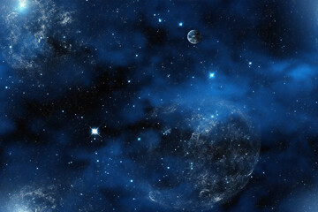 Naklejka na ściany i meble Stars of a planet and galaxy in a free space Elements of this image furnished, Generative AI