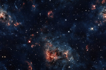 Fototapeta na wymiar Star field in space a nebulae and a gas congestion, Generative AI