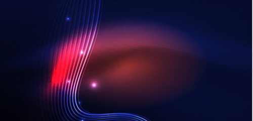 Abstract background neon wave. Hi-tech design for wallpaper, banner, background, landing page, wall art, invitation, prints, posters