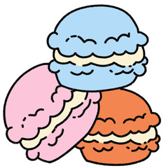 Macarons bakery sweet cream