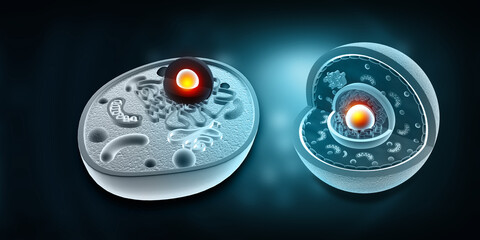 Human cell anatomy. 3d illustration..