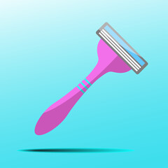 Shaving Razor For Epilation Hair Removal. Skin Care Personal Hygiene Equipment Concept.