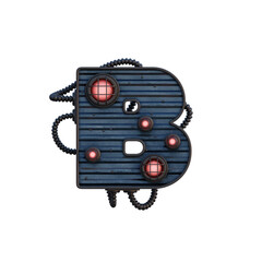 Steampunk Lights 3D Alphabet or PNG Letters