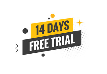 Obraz premium 14 days Free trial Banner Design. 14 day free banner background