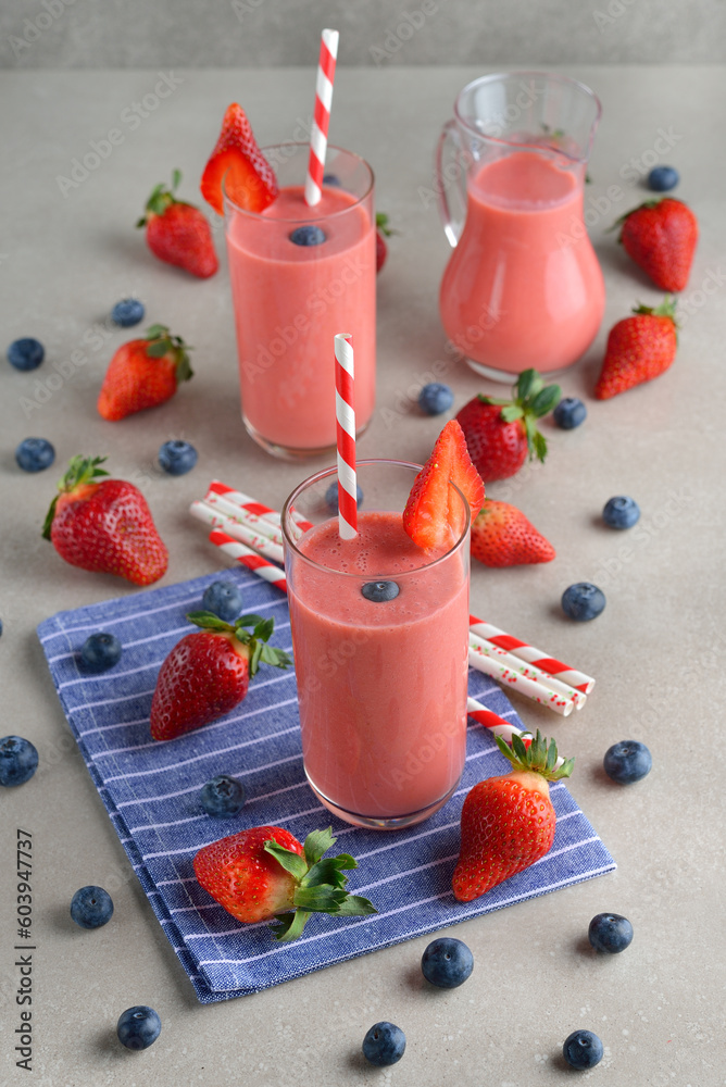 Canvas Prints strawberry smoothie