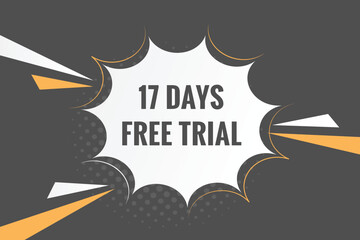 17 days Free trial Banner Design. 17 day free banner background
