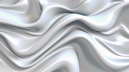 Wavy white Metallic 3D Background.