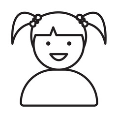 GIRL design vector icon design vector line icon svg