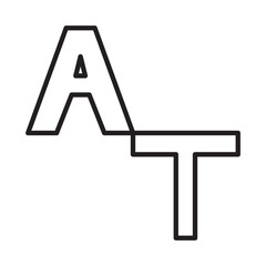 FONT design vector icon design vector line icon svg