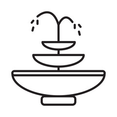 WATER FOUNTAIN design vector icon design vector line icon svg