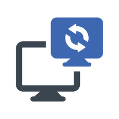 Computer sync icon