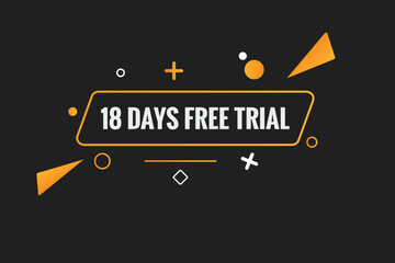 18 days Free trial Banner Design. 18 day free banner background