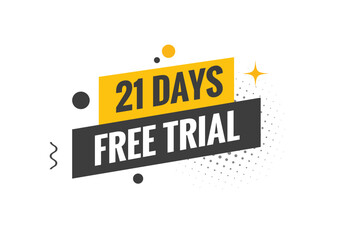 21 days Free trial Banner Design. 21 day free banner background